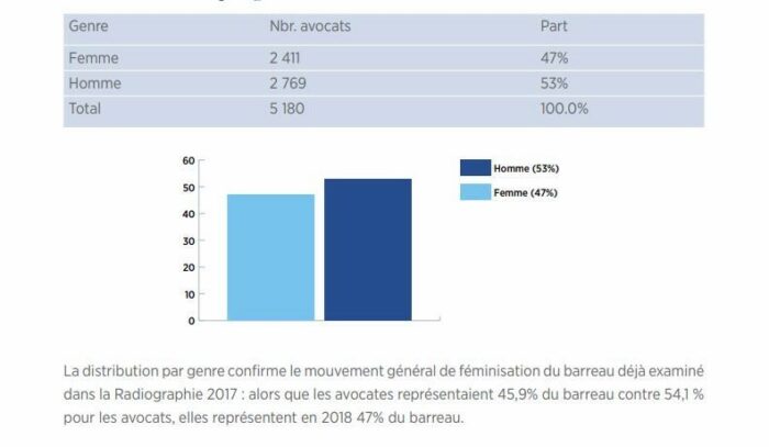 Après 100 ans de présence féminine au barreau, les inégalités ...