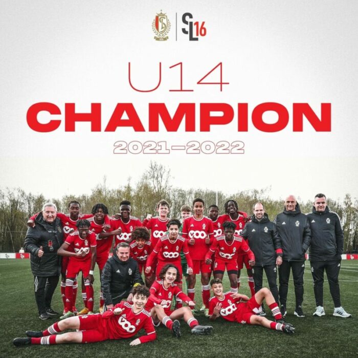 Les U14 du Standard Champions de Belgique le futur du Matricule 16
